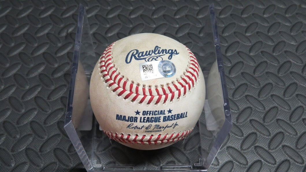 2018 Tanner Roark Washington Nationals Two Strikeout Game Used MLB Baseball!
