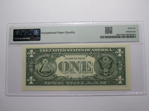 $1 2017 Radar Serial Number Federal Reserve Currency Bank Note Bill PMG UNC66EPQ