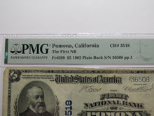 Load image into Gallery viewer, $5 1902 Pomona California CA National Currency Bank Note Bill Ch. #3518 VF25 PMG
