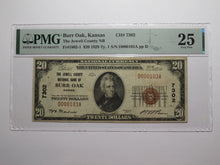 Load image into Gallery viewer, $20 1929 Burr Oak Kansas KS National Currency Bank Note Bill Ch. #7302 VF25 PMG