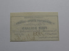 Load image into Gallery viewer, $4 1861 Confederate Bond Coupon Certificate Currency Bank Note Bill UNC