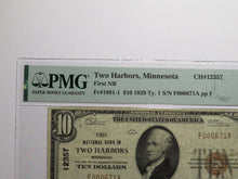 Load image into Gallery viewer, $10 1929 Two Harbors Minnesota National Currency Bank Note Bill #12357 VF20 PMG
