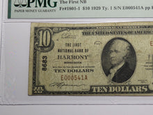 Load image into Gallery viewer, $10 1929 Harmony Minnesota MN National Currency Bank Note Bill Ch. #8683 F15 PMG