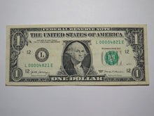 Load image into Gallery viewer, $1 2017 Low Serial Number Federal Reserve Bank Note Bill #4821 San Francisco