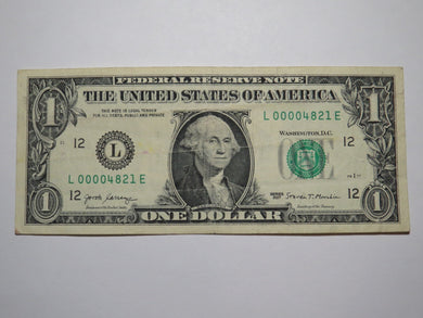 $1 2017 Low Serial Number Federal Reserve Bank Note Bill #4821 San Francisco