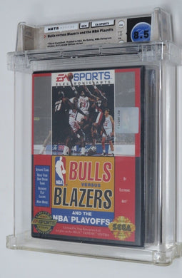 Bulls Versus Blazers and Playoffs NBA Sega Genesis CIB Video Game Wata Graded