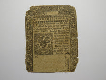 Load image into Gallery viewer, 1775 Five Shillings Hartford Connecticut CT Colonial Currency Note Bill 5s