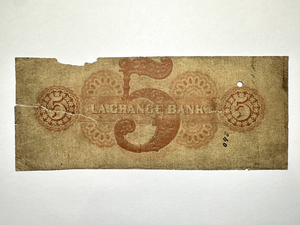 $5 1855 La Grange Georgia GA Obsolete Currency Bank Note Bill La Grange Bank