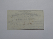 Load image into Gallery viewer, $4 1861 Confederate Bond Coupon Certificate Currency Bank Note Bill UNC