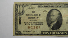 Load image into Gallery viewer, $10 1929 Liberty New York NY National Currency Bank Note Bill Ch. #10037 FINE