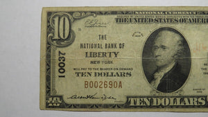 $10 1929 Liberty New York NY National Currency Bank Note Bill Ch. #10037 FINE