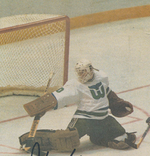 Load image into Gallery viewer, Peter Sidorkiewicz Hartford Whalers Game Used &amp; Signed NHL Hockey Goalie Stick