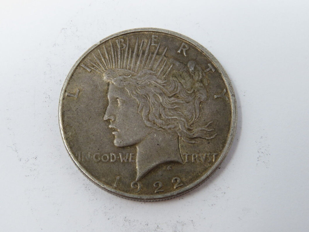 $1 1922-D Peace Silver Dollar!  90% Circulated US Silver Coin Good Good Date
