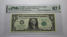 Load image into Gallery viewer, $1 2003 Repeater Serial Number Federal Reserve Currency Bank Note Bill PMG UNC67