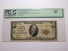 Load image into Gallery viewer, $10 1929 Amsterdam New York NY National Currency Bank Note Bill #4211 VF20 PCGS
