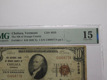 Load image into Gallery viewer, $10 1929 Chelsea Vermont VT National Currency Bank Note Bill Charter #4929 F15