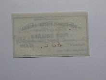 Load image into Gallery viewer, $4 1861 Confederate Bond Coupon Certificate Currency Bank Note Bill UNC