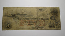 Load image into Gallery viewer, $5 1852 Boston Massachusetts MA Obsolete Currency Bank Note Bill Cochituate Bank