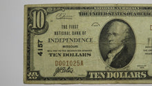 Load image into Gallery viewer, $10 1929 Independence Missouri MO National Currency Bank Note Bill Ch. #4157 VF