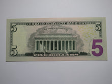 Load image into Gallery viewer, $5 2021 Radar Serial Number Federal Reserve Currency Bank Note Bill UNC++++