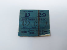 Load image into Gallery viewer, October 11, 1972 New York Rangers Vs. Vancouver Canucks NHL Hockey Ticket Stub