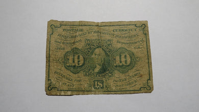 1863 $.10 First Issue Fractional Currency Obsolete Bank Note Bill! 1st Issue
