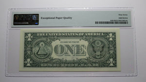 $1 2003 Radar Serial Number Federal Reserve Currency Bank Note Bill PMG UNC67EPQ