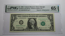 Load image into Gallery viewer, $1 1995 Repeater Serial Number Federal Reserve Currency Bank Note Bill PMG UNC65