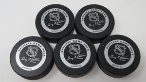5 2002 Stanley Cup Finals All Five Games NHL Official Pucks! Not Used Hurricanes