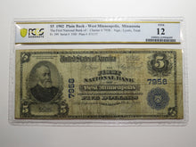 Load image into Gallery viewer, $5 1902 West Minneapolis Minnesota National Currency Bank Note Bill #7958 PCGS