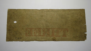 $3 1850 Boston Massachusetts MA Obsolete Currency Bank Note Bill Cochituate Bank