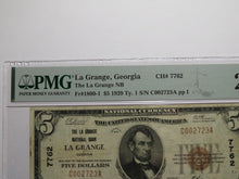 Load image into Gallery viewer, $5 1929 La Grange Georgia GA National Currency Bank Note Bill Ch. #7762 VF25 PMG