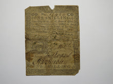 Load image into Gallery viewer, 1772 One Shilling Pennsylvania PA Colonial Currency Bank Note Bill RARE 1s