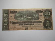 Load image into Gallery viewer, $10 1864 Richmond Virginia VA Confederate Currency Bank Note Bill RARE T68 VF!
