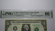 Load image into Gallery viewer, $1 1995 Repeater Serial Number Federal Reserve Currency Bank Note Bill PMG UNC66