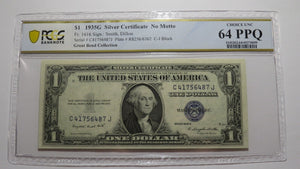 3 $1 1935-G Silver Certificate Currency Bank Notes Consecutive Examples UNC64PPQ