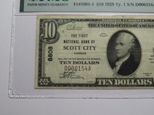 Load image into Gallery viewer, $10 1929 Scott City Kansas KS National Currency Bank Note Bill Ch #8808 VF25 PMG