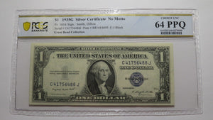 3 $1 1935-G Silver Certificate Currency Bank Notes Consecutive Examples UNC64PPQ