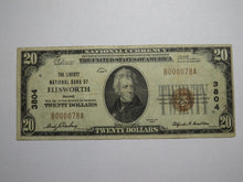 Load image into Gallery viewer, $20 1929 Ellsworth Maine ME National Currency Bank Note Bill Charter #3804 VF