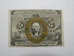 1863 $.05 Second Issue Fractional Currency Obsolete Postage Note AU
