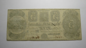 $5 1837 Manchester Michigan MI Obsolete Currency Note Bill! Bank of Manchester