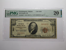 Load image into Gallery viewer, $10 1929 Farmington Maine ME National Currency Bank Note Bill Ch. #5861 VF20 PMG