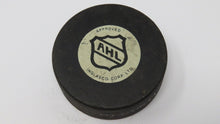 Load image into Gallery viewer, 1990s Albany River Rats AHL Official InGlasco Game Used Puck Defunct Hockey Team