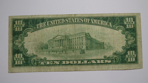 $10 1929 Pleasantville New Jersey NJ National Currency Bank Note Bill Ch.#6508