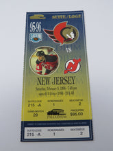 Load image into Gallery viewer, February 3, 1996 Ottawa Senators New Jersey Devils NHL Full Hockey Ticket Mint