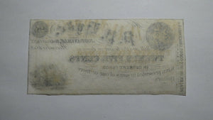 $.25 1852 Jordanville New York NY Obsolete Currency Bank Note Bill Herkimer CU++