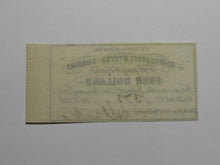 Load image into Gallery viewer, $4 1861 Confederate Bond Coupon Certificate Currency Bank Note Bill UNC