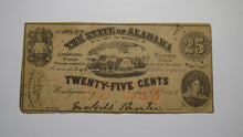 Load image into Gallery viewer, $.25 1863 Montgomery Alabama Obsolete Currency Bank Note Bill AU! Plate F