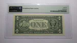 $1 1988 Radar Serial Number Federal Reserve Currency Bank Note Bill PMG UNC66EPQ
