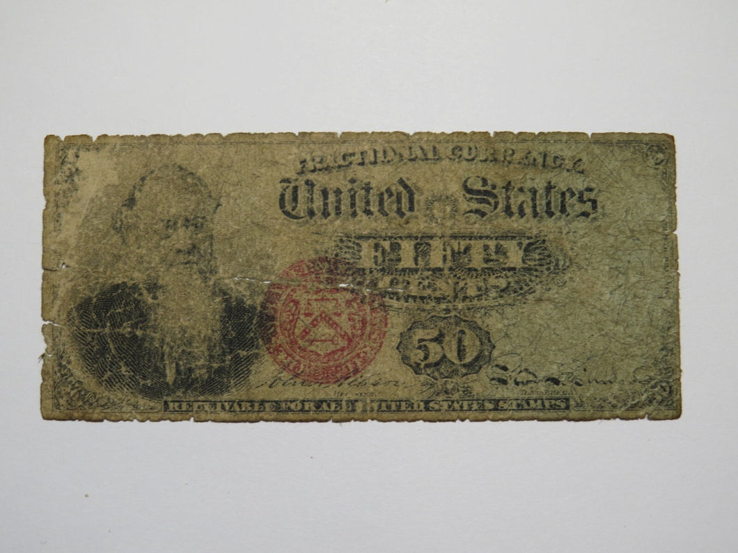 $.50 Fourth Issue Fractional Currency Obsolete Bank Note Bill 4th Stanton!